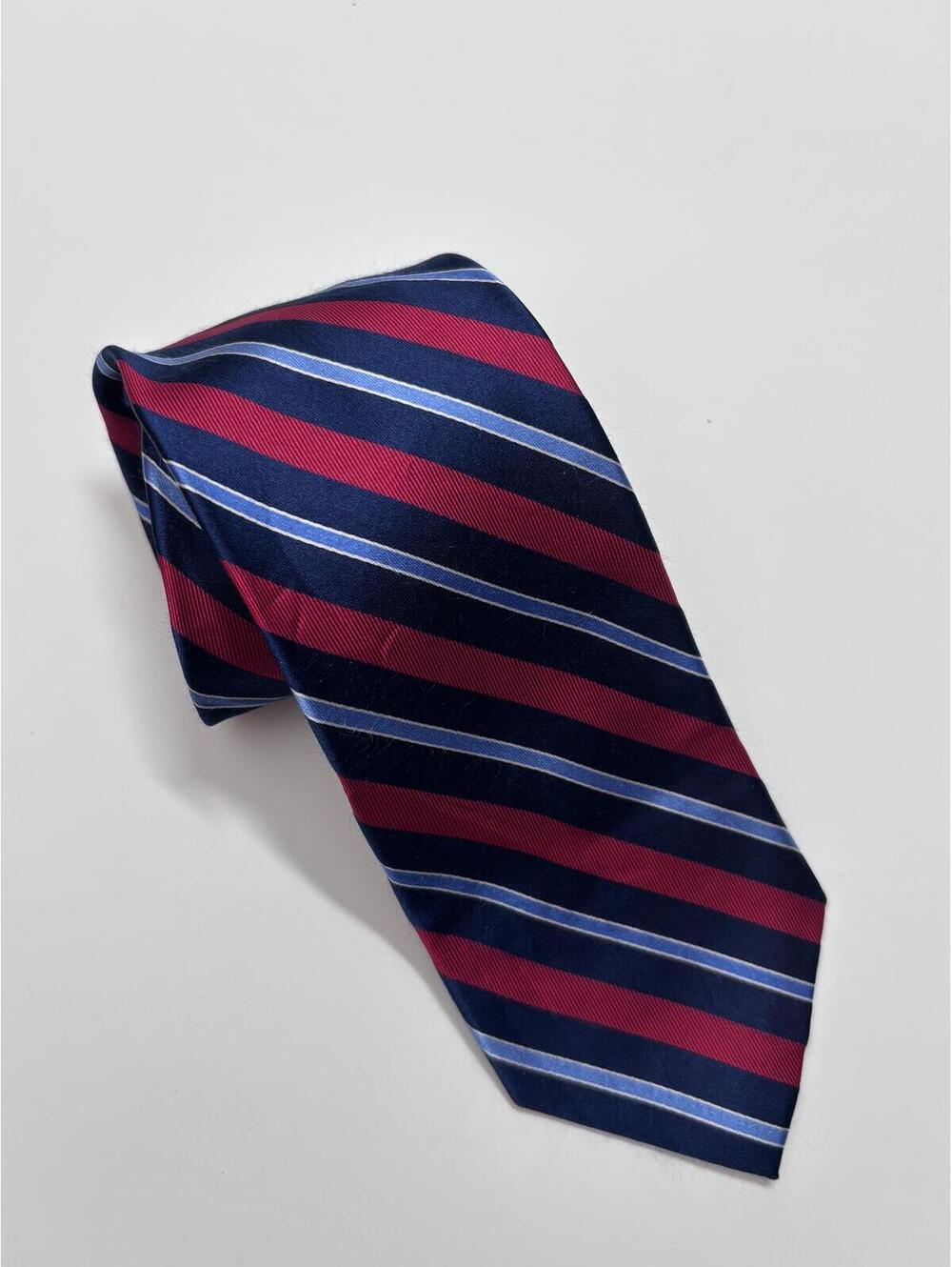 100%‎ Silk Tie from Nautica with Red and Blue Stripes
